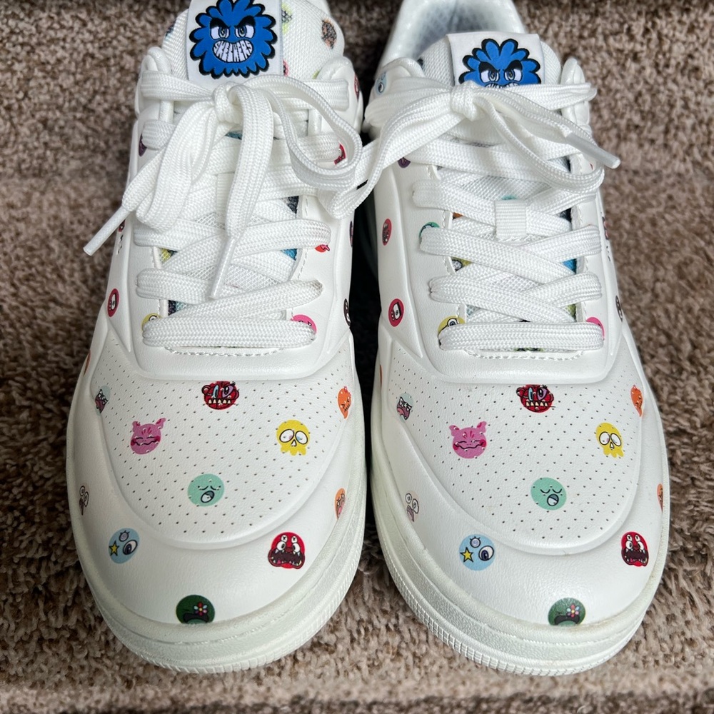 Skechers. X Vexx Multi-Moji White Sneakers - Picture 2 of 14